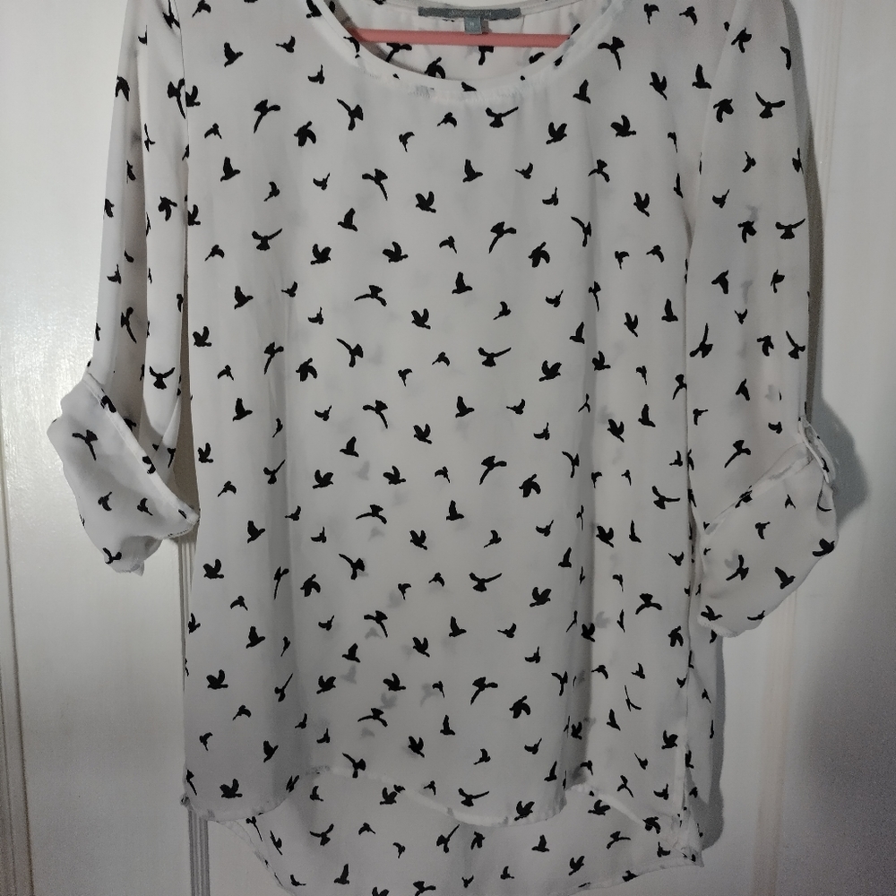 Birds print blouse